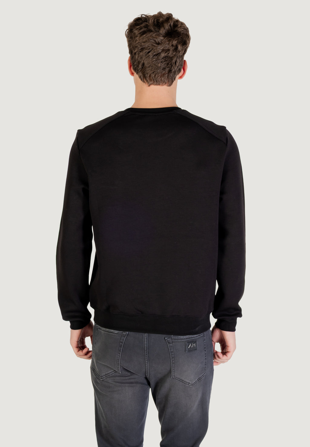 Felpa senza cappuccio Antony Morato REGULAR FIT WITH LOGOED METAL BADGE ON RUBBER PATCH