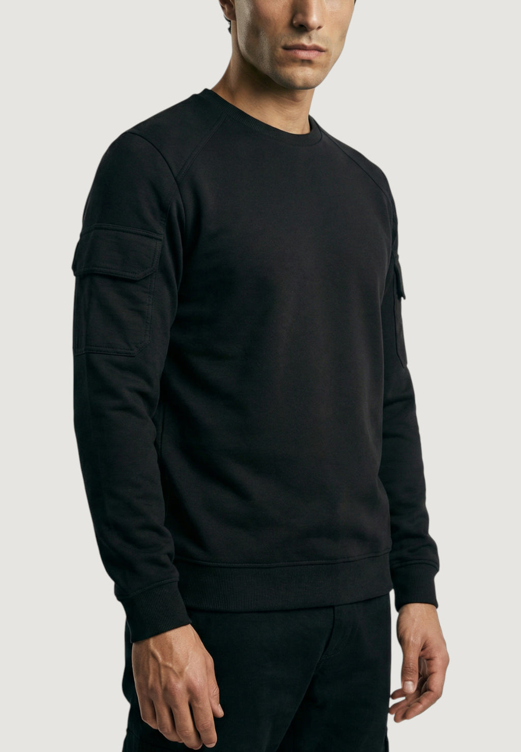 Felpa senza cappuccio Antony Morato REGULAR FIT WITH RUBBER METAL PLATE ON SLEEVE