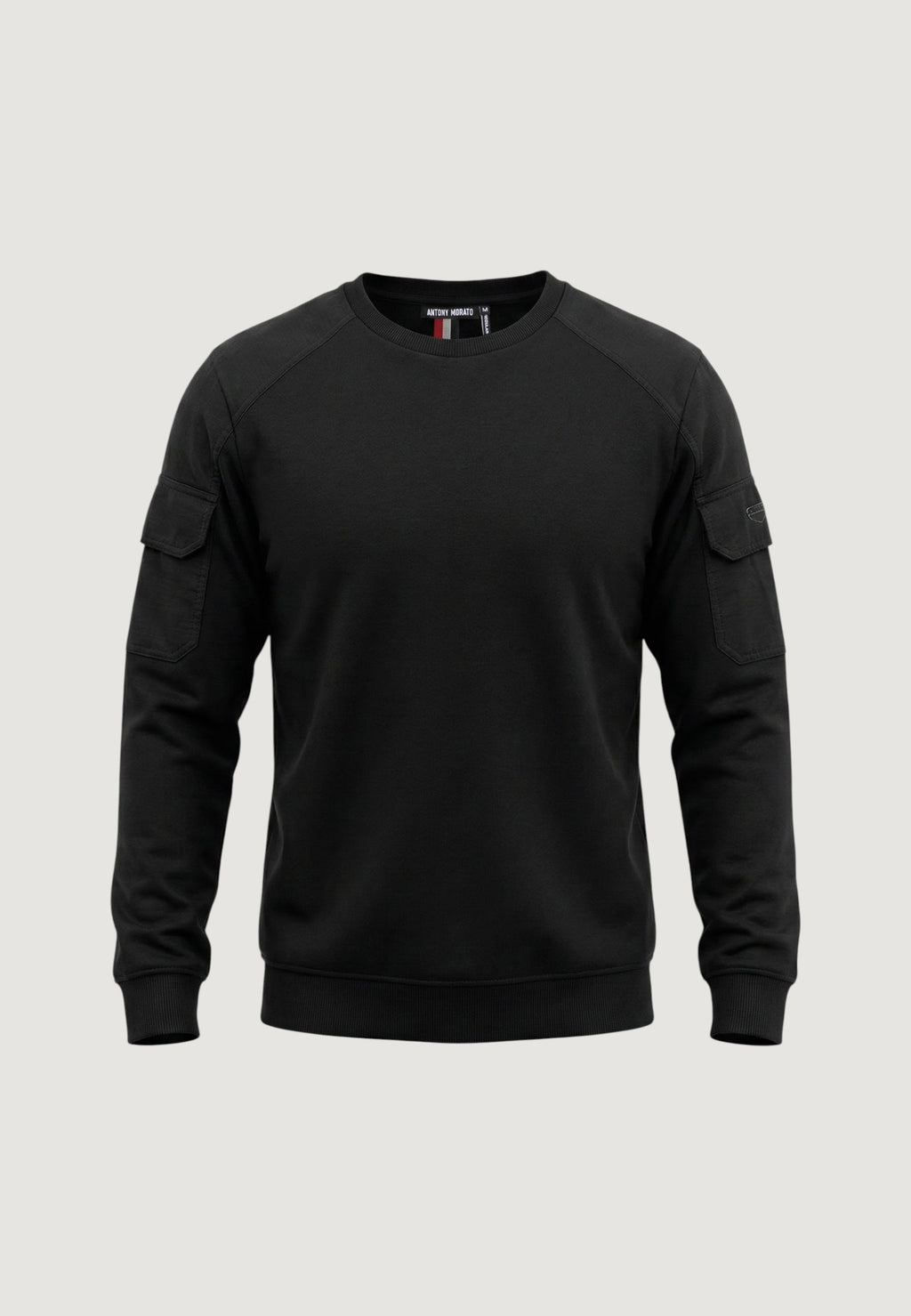 Felpa senza cappuccio Antony Morato REGULAR FIT WITH RUBBER METAL PLATE ON SLEEVE