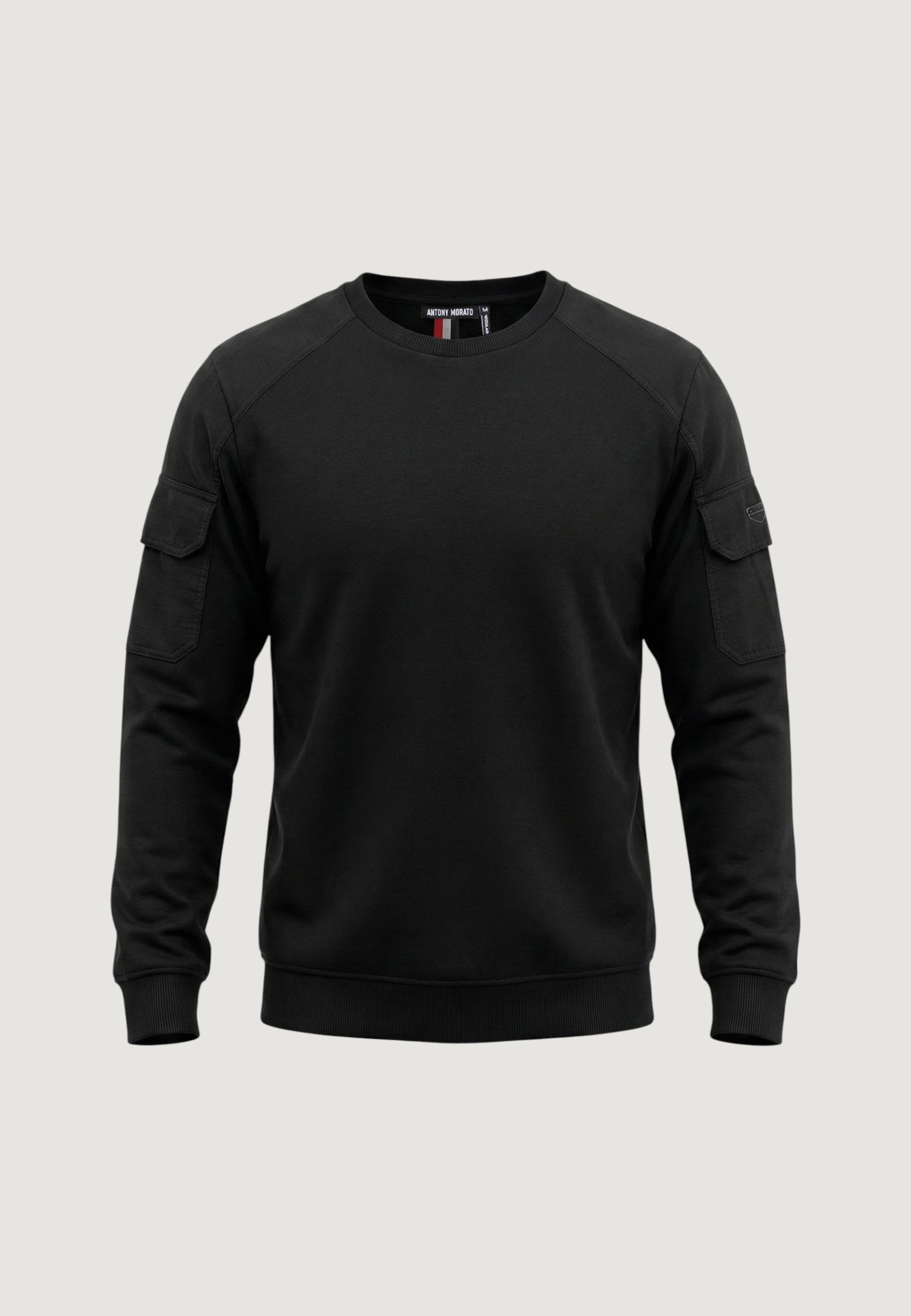 Felpa senza cappuccio Antony Morato REGULAR FIT WITH RUBBER METAL PLATE ON SLEEVE