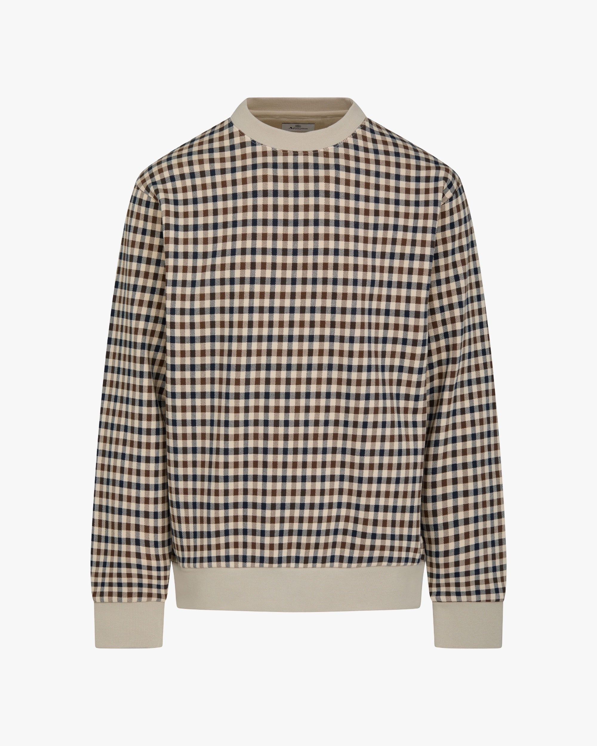 Felpa senza cappuccio Aquascutum Active CLUB CHECK CREWNECK