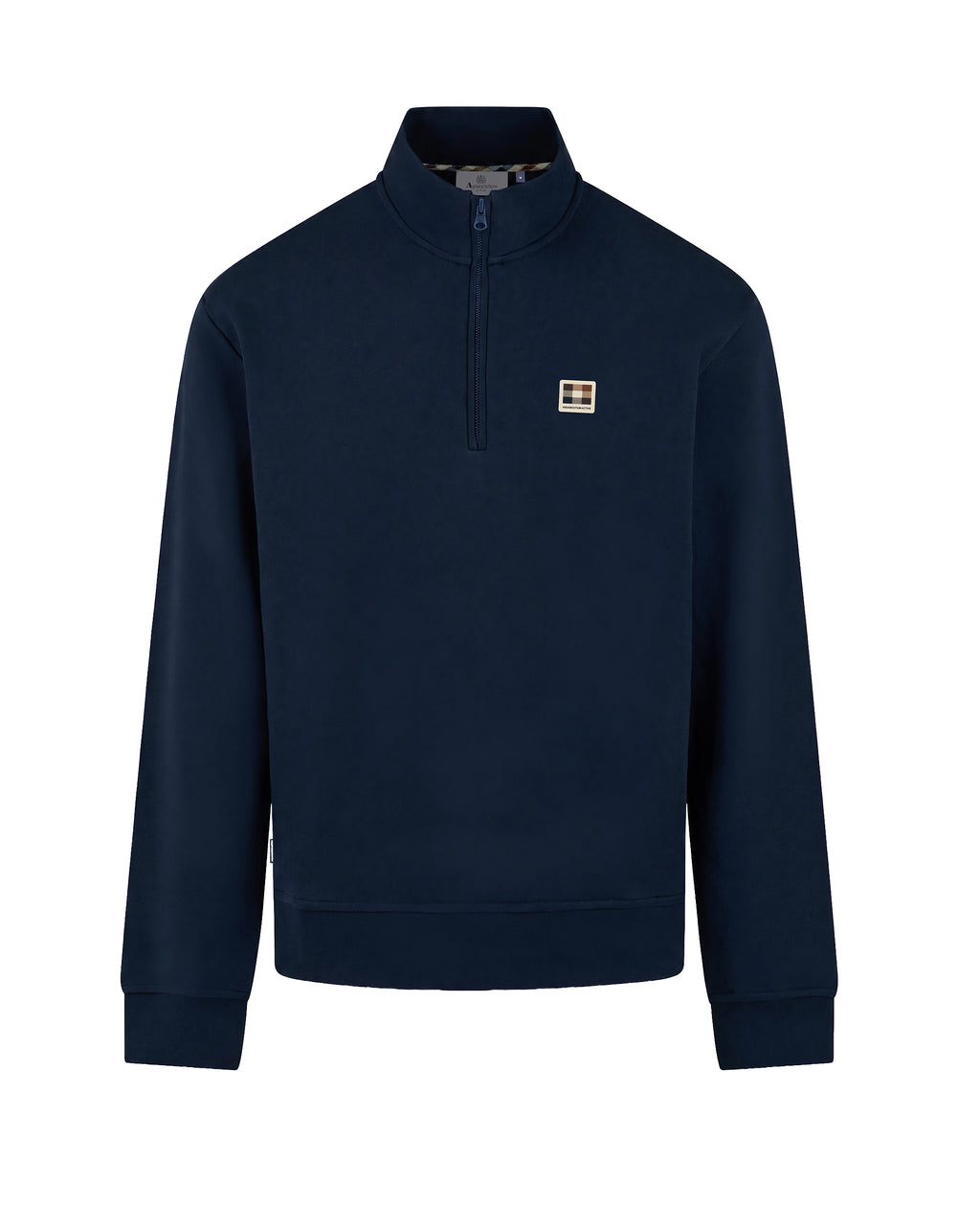 Felpa senza cappuccio Aquascutum Active BADGE 1/4 ZIP FLEECE