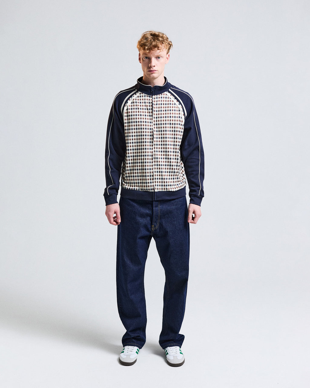 Felpa senza cappuccio Aquascutum Active CC SCUBA STRIPES TRACK TOP