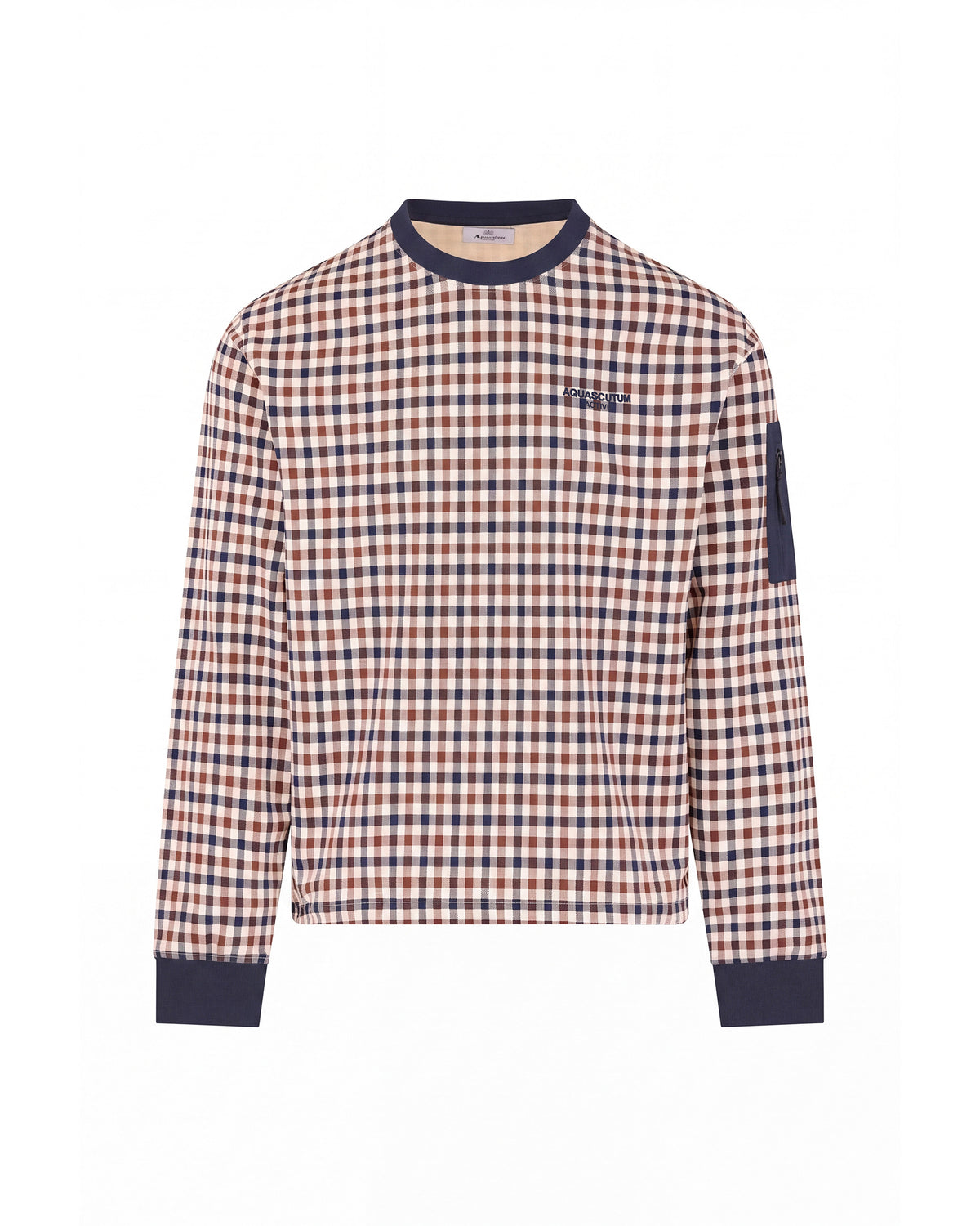 Sweatshirt Aquascutum Active CHECK CREWNECK STRETCH FLEECE