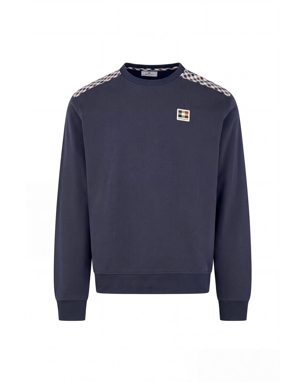 Sweatshirt Aquascutum Active CHECK SHOULDER CREWNECK FLEECE