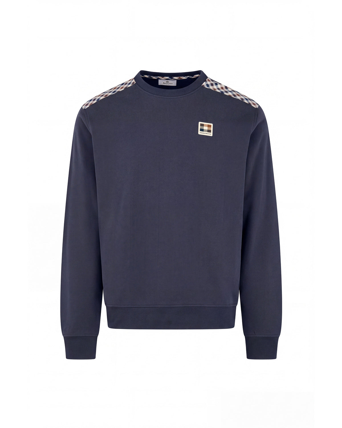 Sweatshirt Aquascutum Active CHECK SHOULDER CREWNECK FLEECE