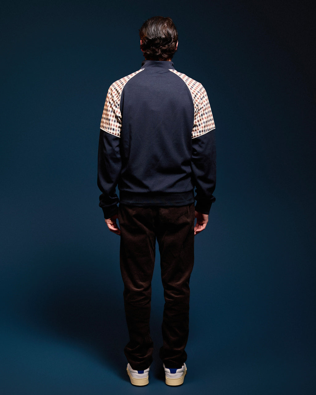 Felpa senza cappuccio Aquascutum Active CHECK SLEEVES TRACKTOP
