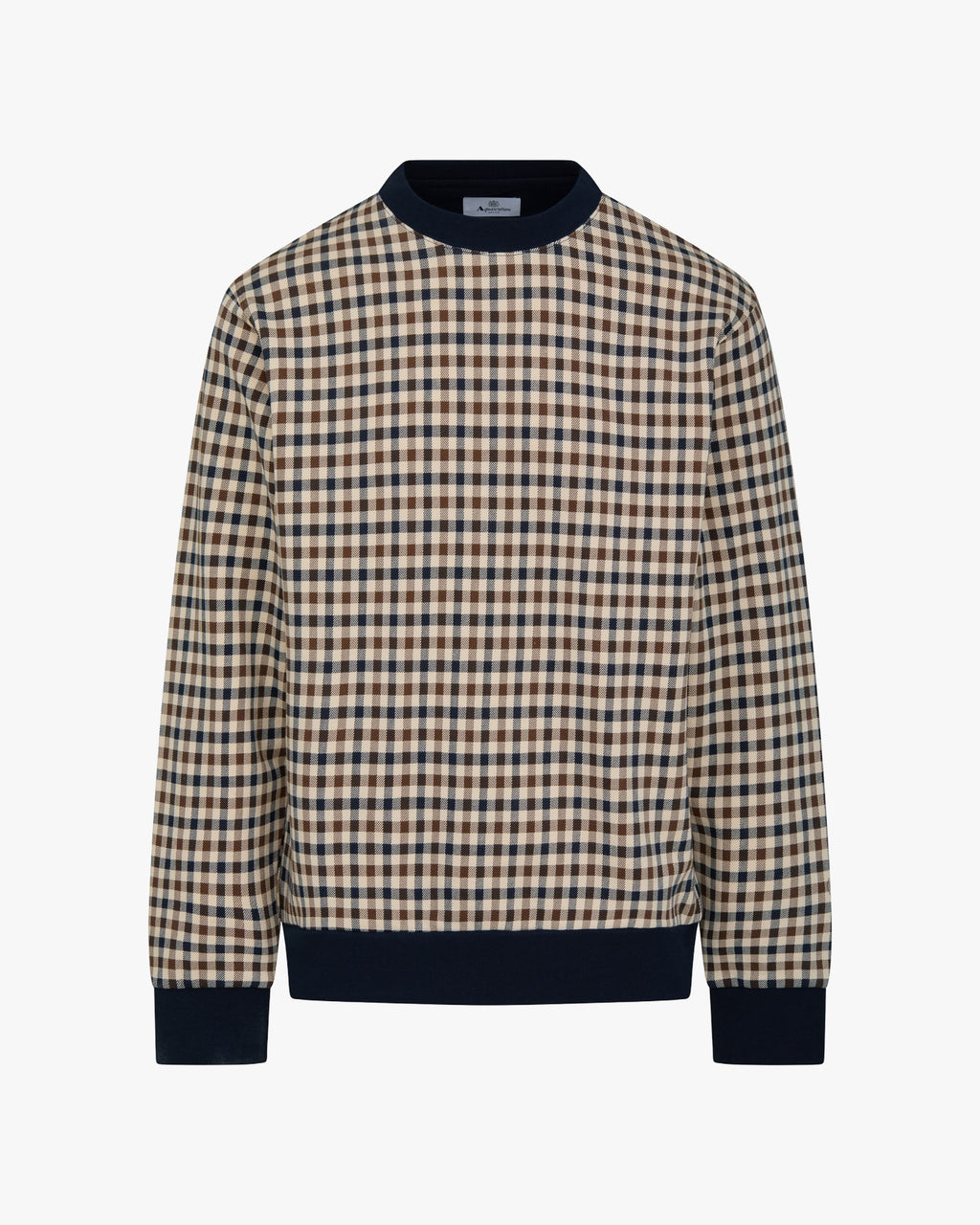 Felpa senza cappuccio Aquascutum Active CLUB CHECK CREWNECK