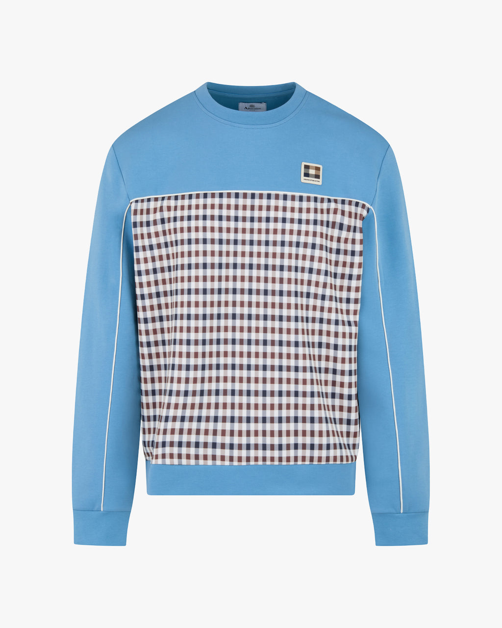 Felpa senza cappuccio Aquascutum Active CLUB CHECK CREWNECK