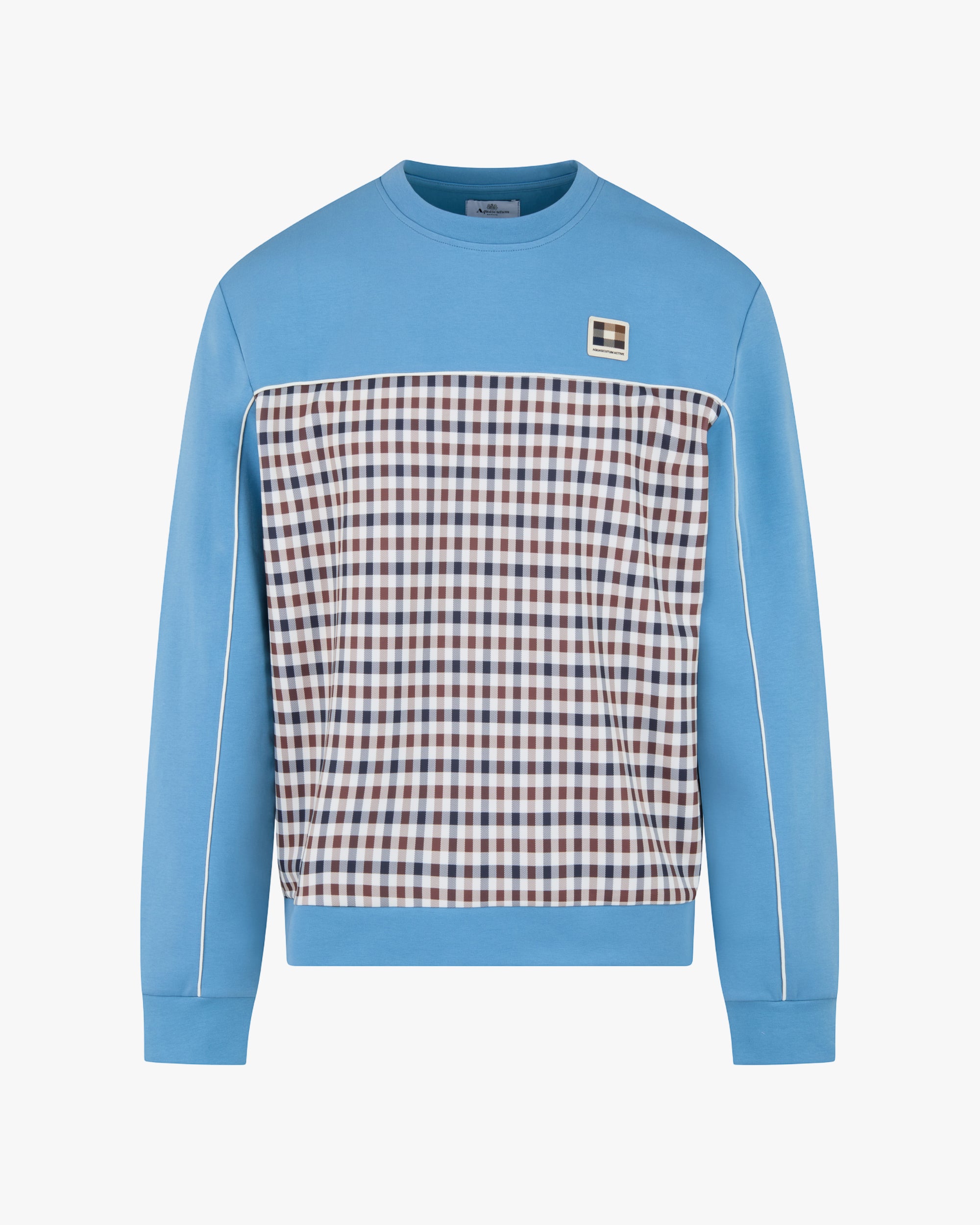 Felpa senza cappuccio Aquascutum Active CLUB CHECK CREWNECK