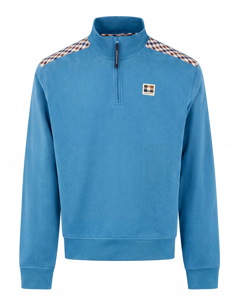 Sweatshirt Aquascutum Active CHECK SHOULDER 1/4 ZIP FLEECE