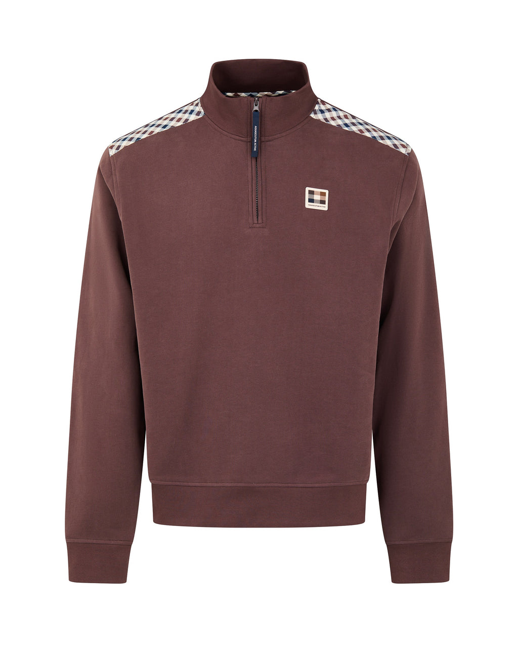 Sweatshirt Aquascutum Active CHECK SHOULDER 1/4 ZIP FLEECE