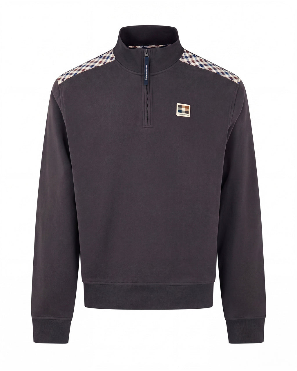 Sweatshirt Aquascutum Active CHECK SHOULDER 1/4 ZIP FLEECE