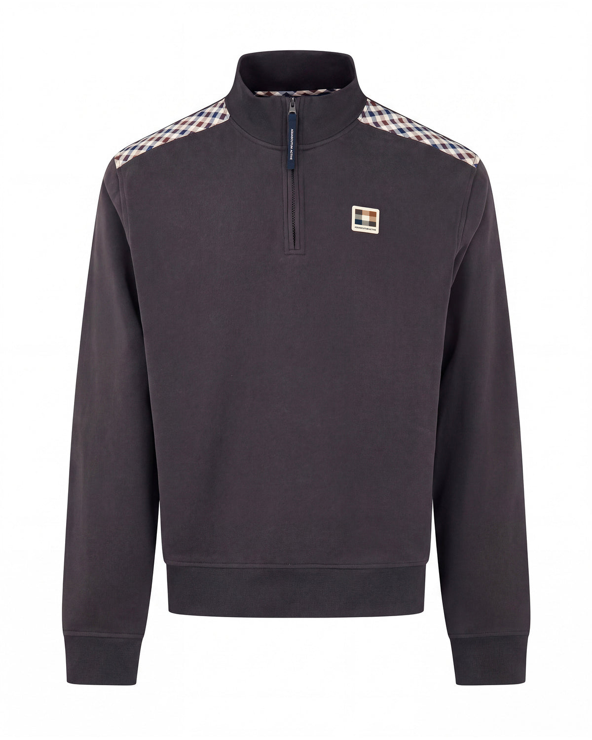Sweatshirt Aquascutum Active CHECK SHOULDER 1/4 ZIP FLEECE