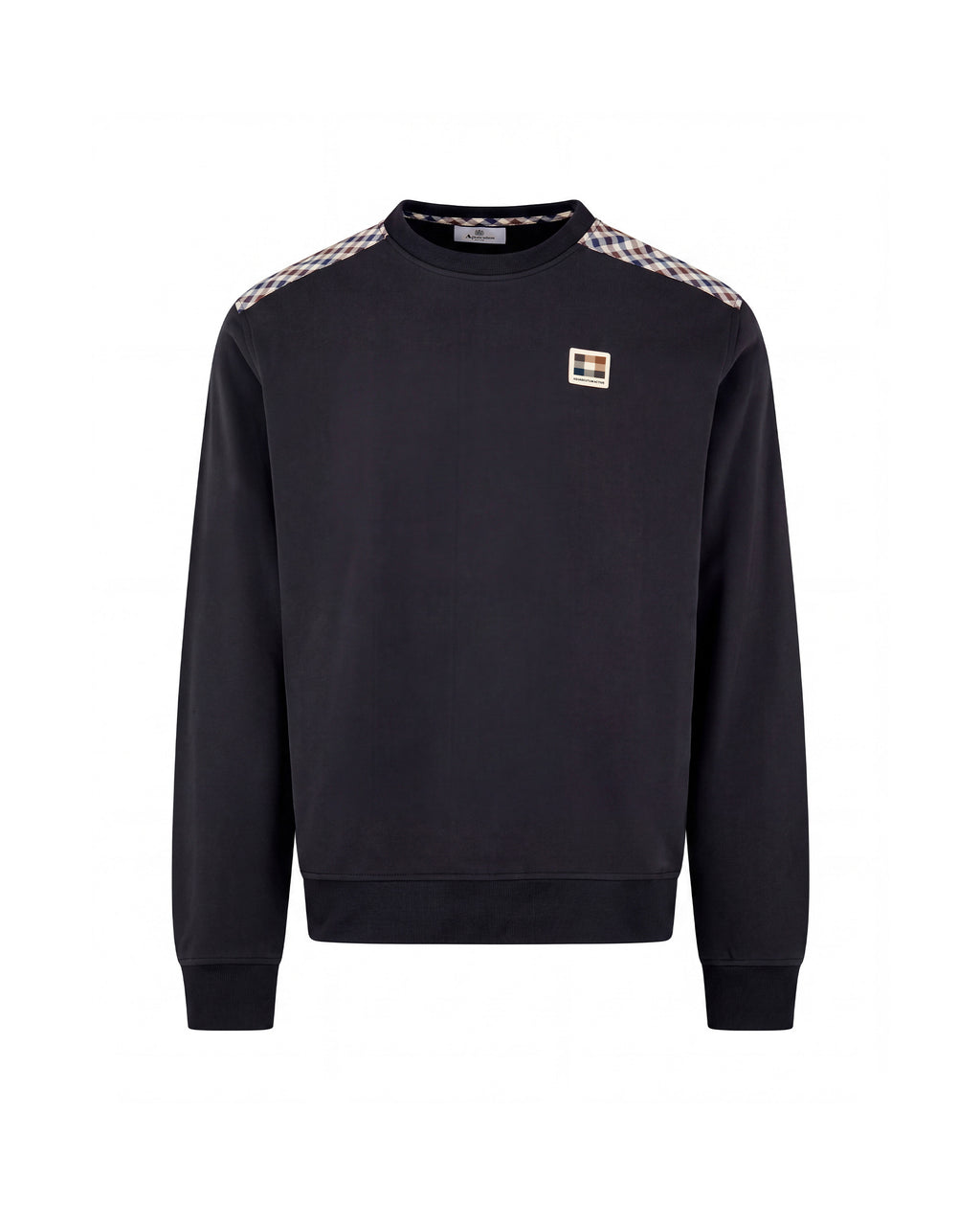 Sweatshirt Aquascutum Active CHECK SHOULDER CREWNECK FLEECE