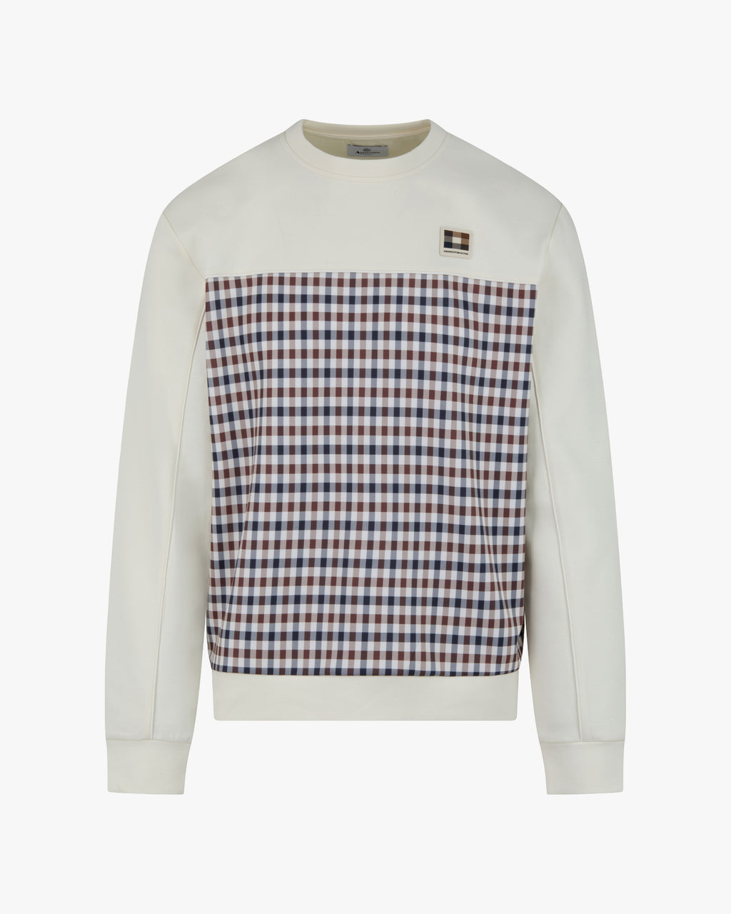 Felpa senza cappuccio Aquascutum Active CLUB CHECK CREWNECK