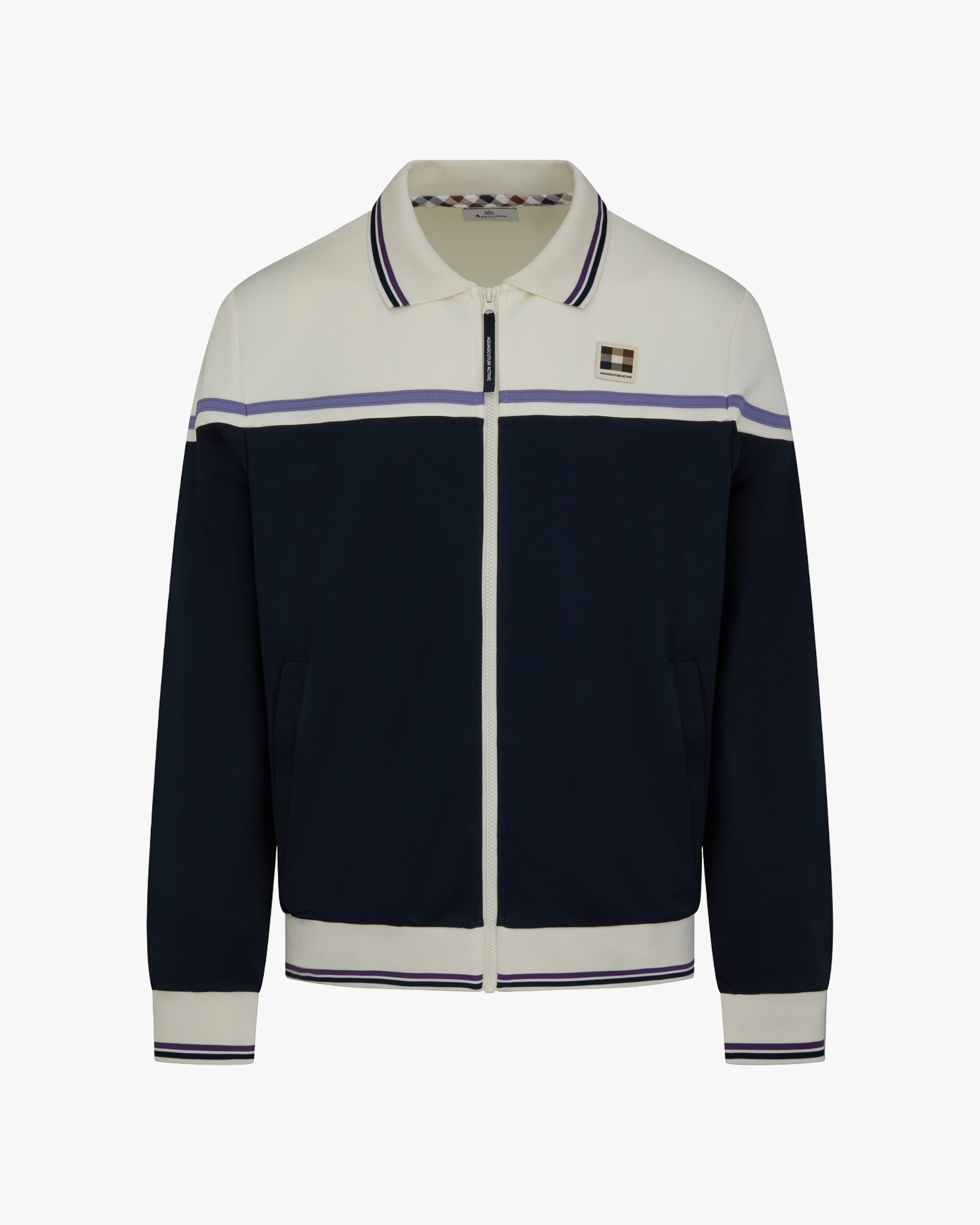 Felpa senza cappuccio Aquascutum Active POLO COLLAR TRACK TOP