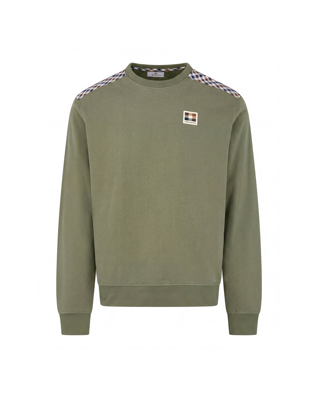 Sweatshirt Aquascutum Active CHECK SHOULDER CREWNECK FLEECE