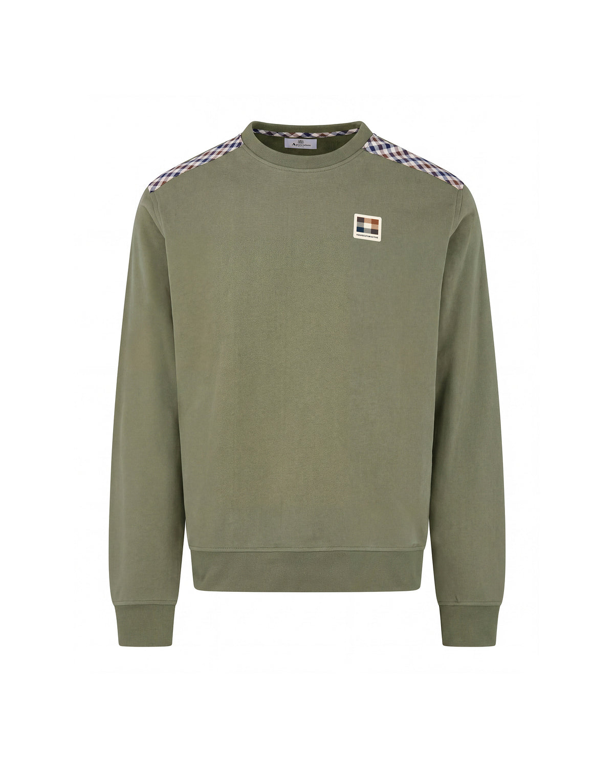 Sweatshirt Aquascutum Active CHECK SHOULDER CREWNECK FLEECE