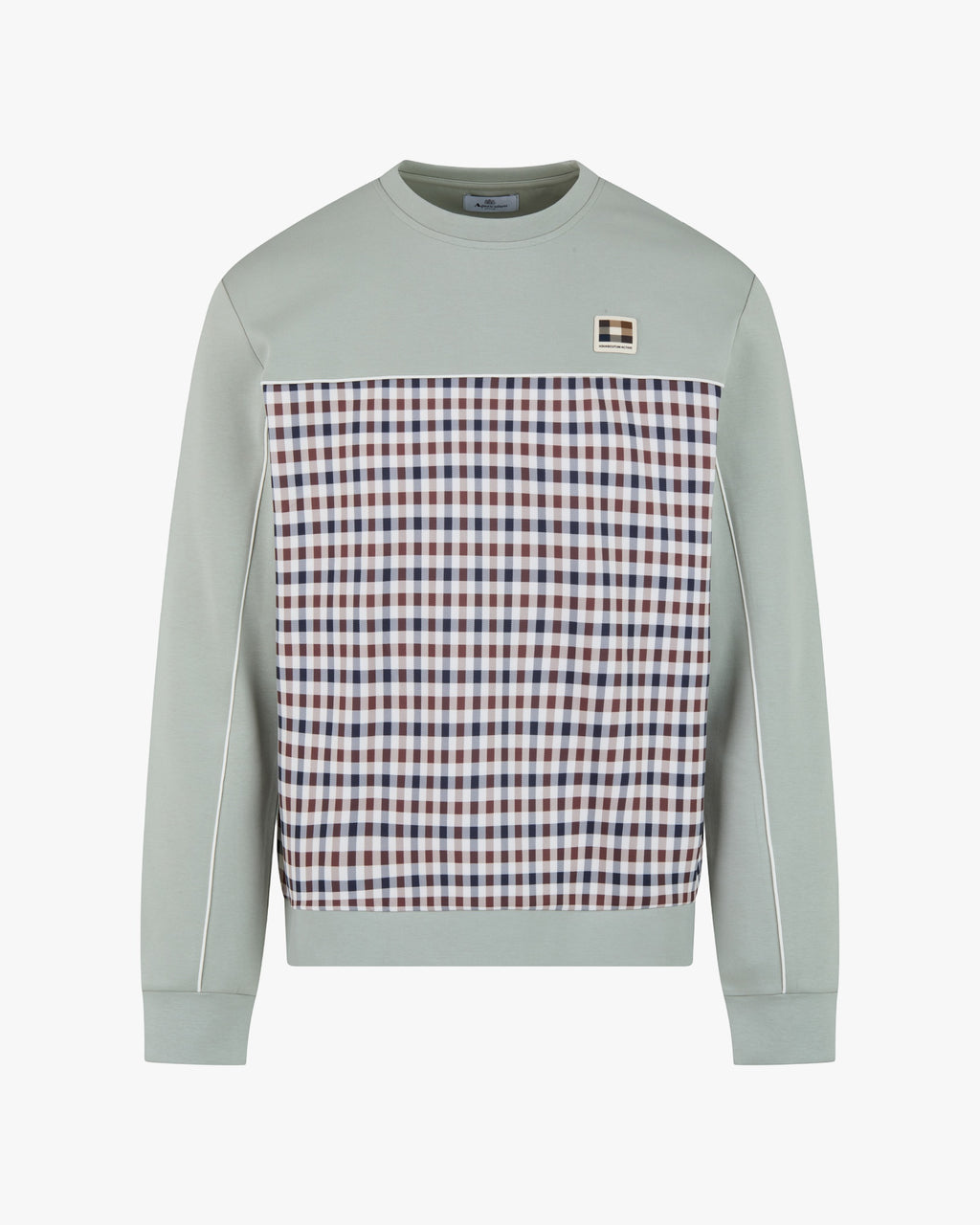 Felpa senza cappuccio Aquascutum Active CLUB CHECK CREWNECK