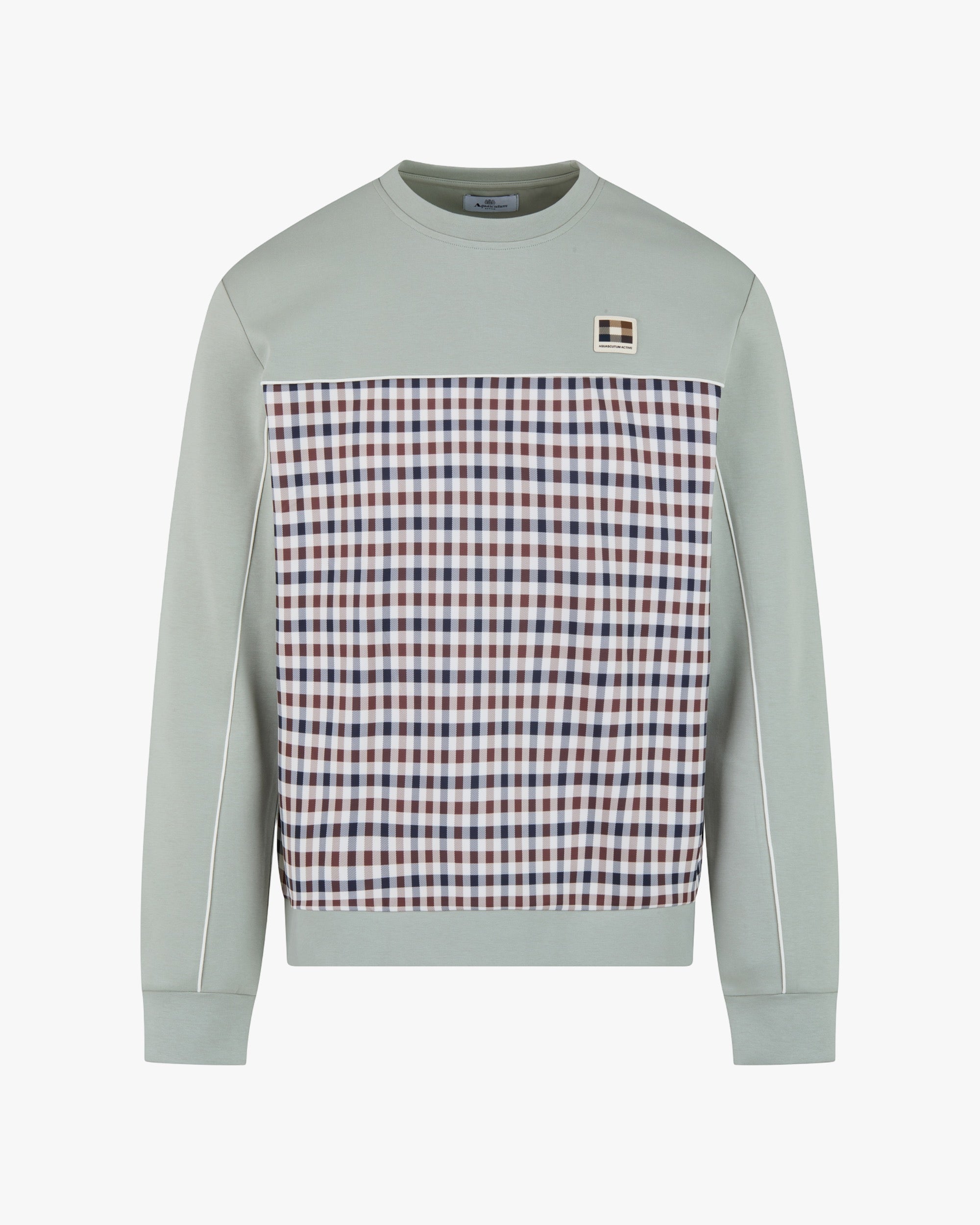 Felpa senza cappuccio Aquascutum Active CLUB CHECK CREWNECK