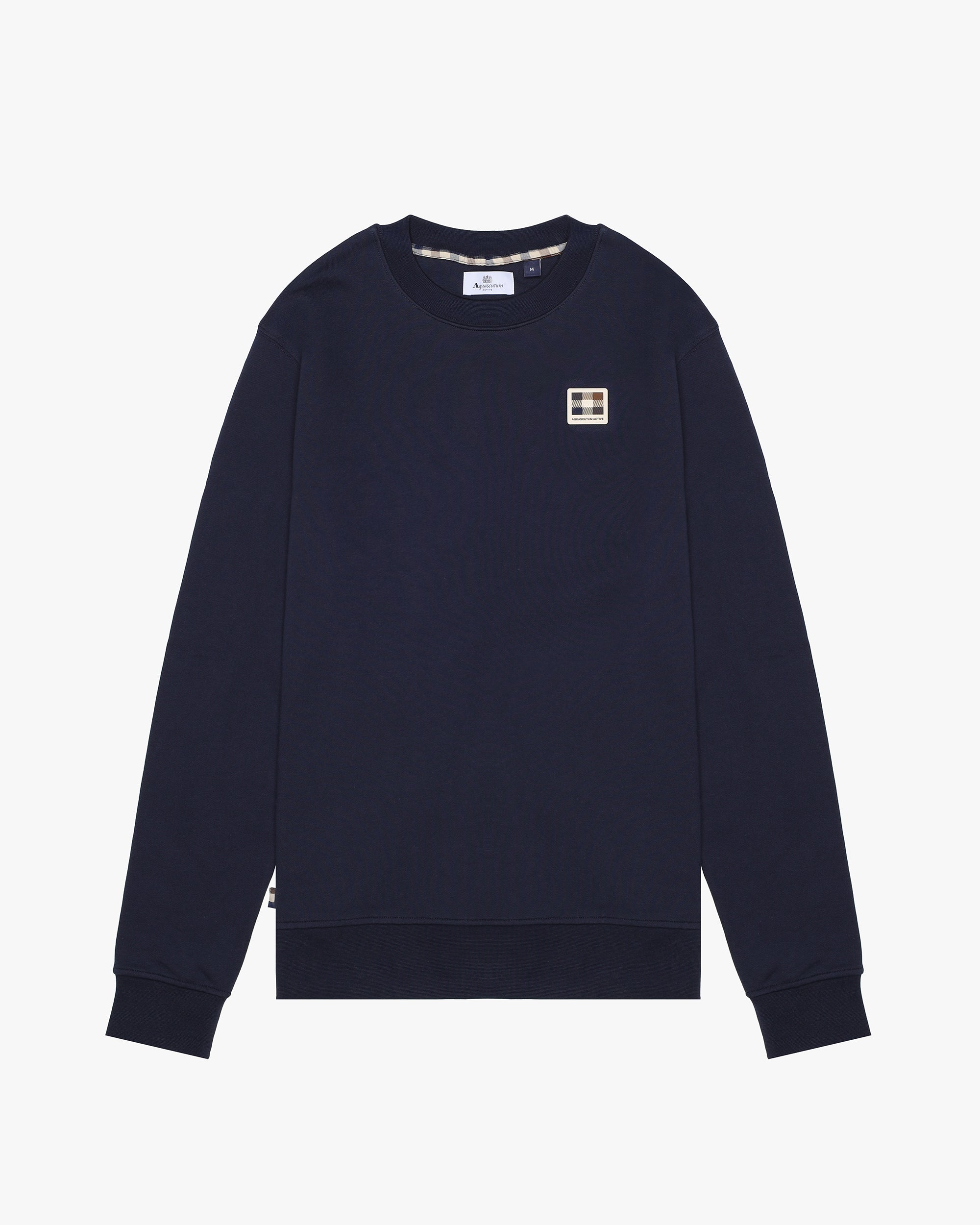 Felpa senza cappuccio Aquascutum Active RUBBER PATCH CREW NECK FLEECE