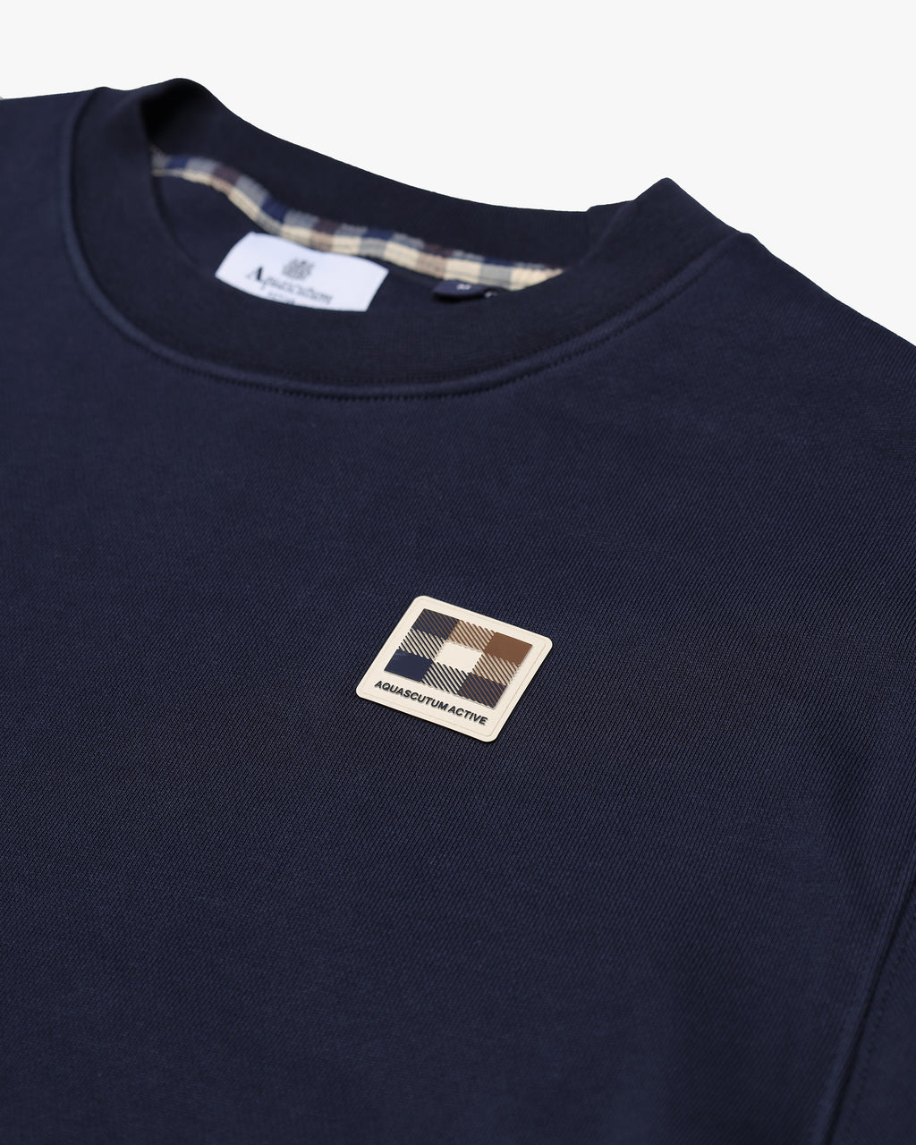 Felpa senza cappuccio Aquascutum Active RUBBER PATCH CREW NECK FLEECE