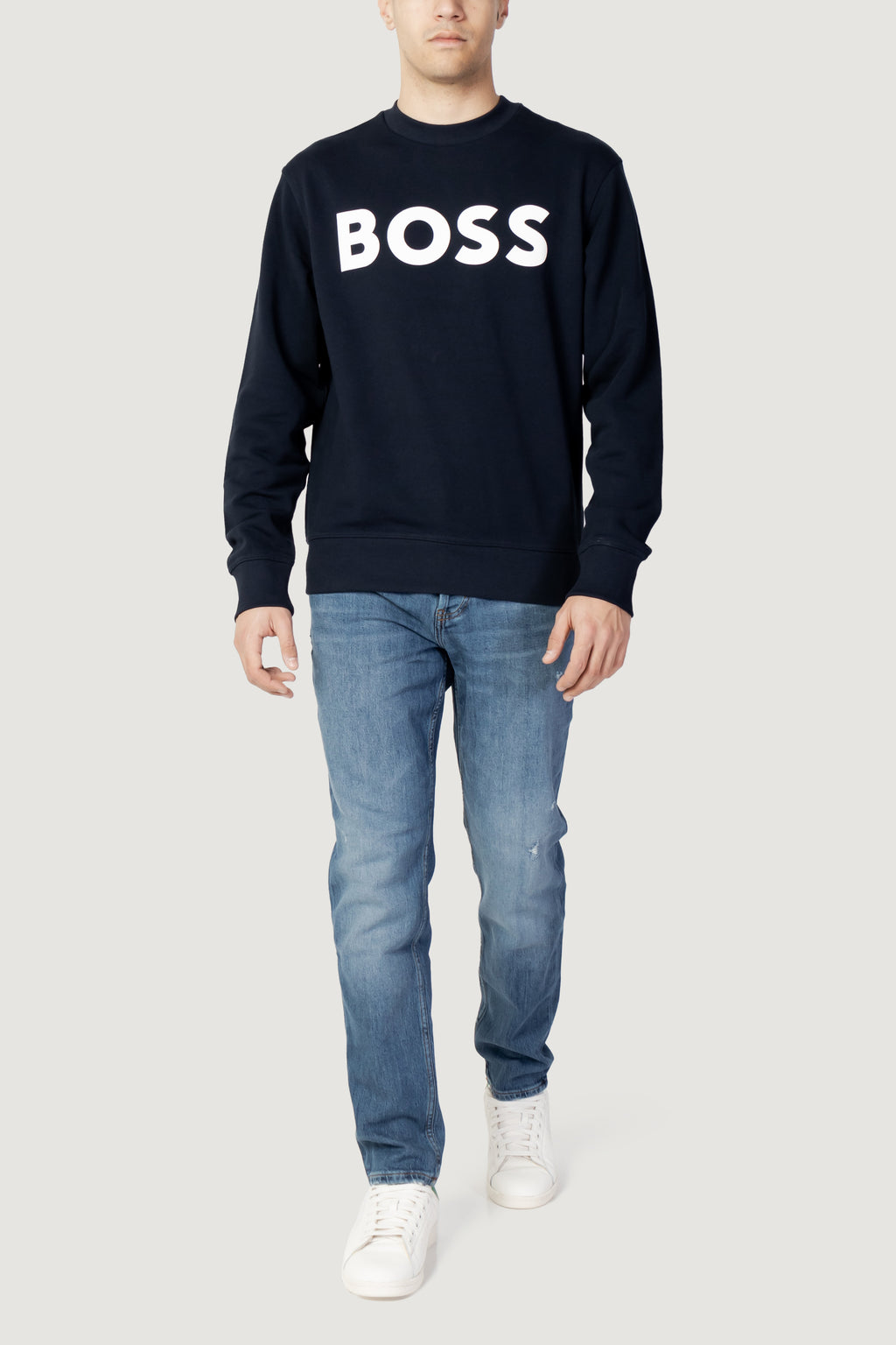Felpa senza cappuccio Boss JERSEY WE BASIC CREW