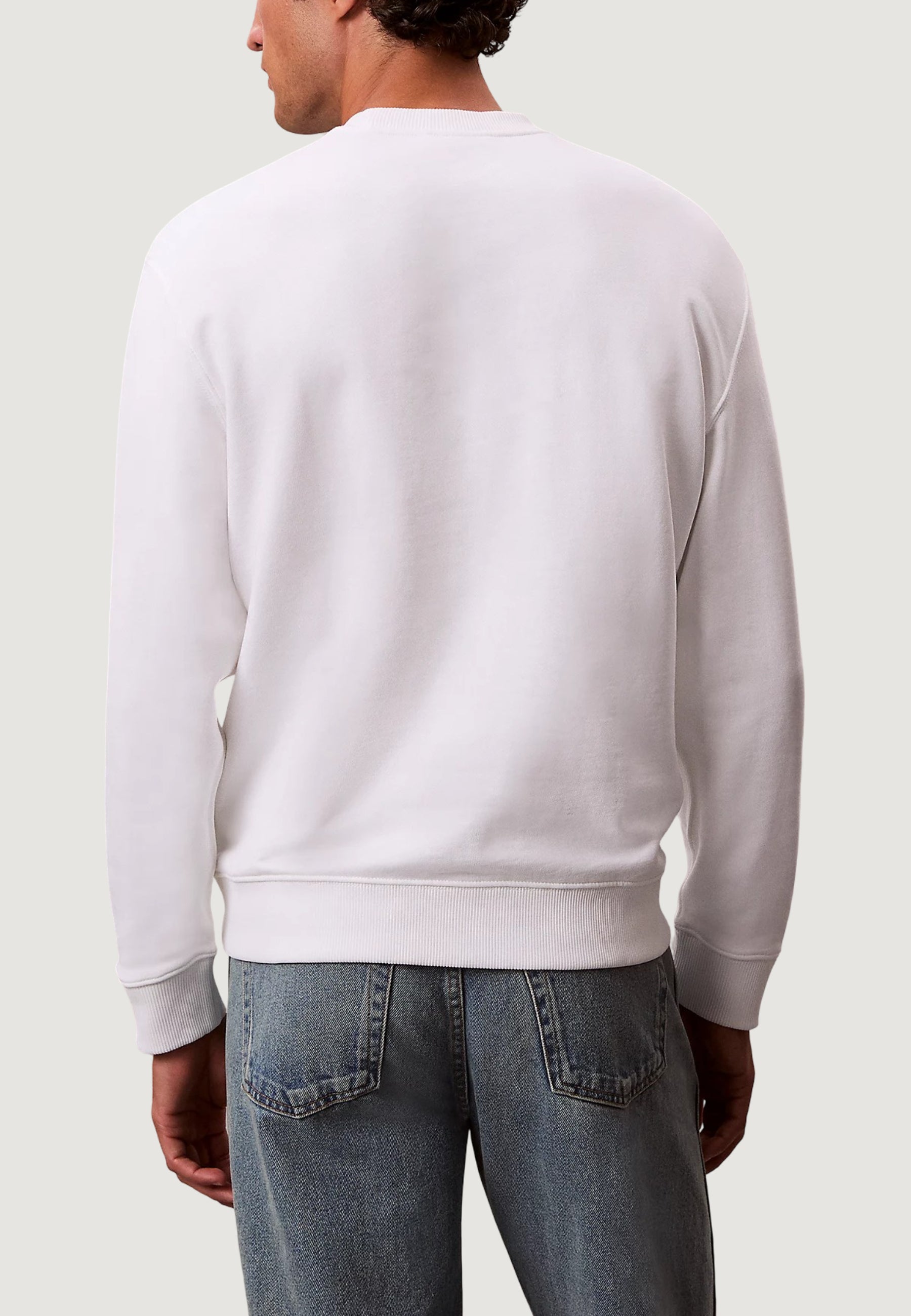 Felpa senza cappuccio Calvin Klein Jeans LS EU BADGE 350TERRY