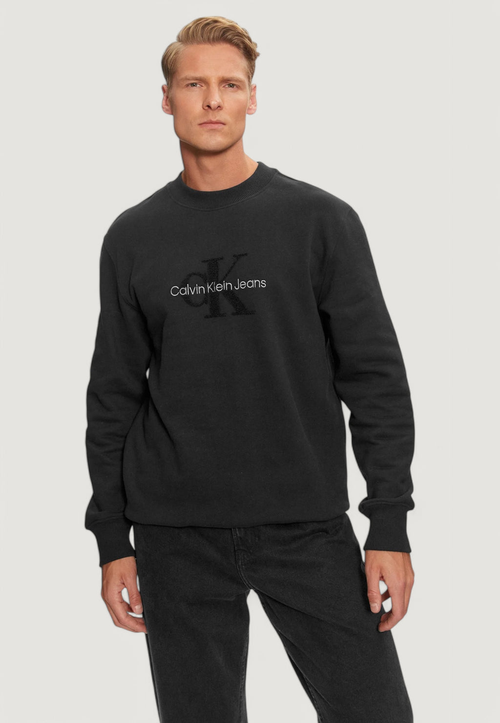 Felpa senza cappuccio Calvin Klein Jeans CHENILLE MONOLOGO CR
