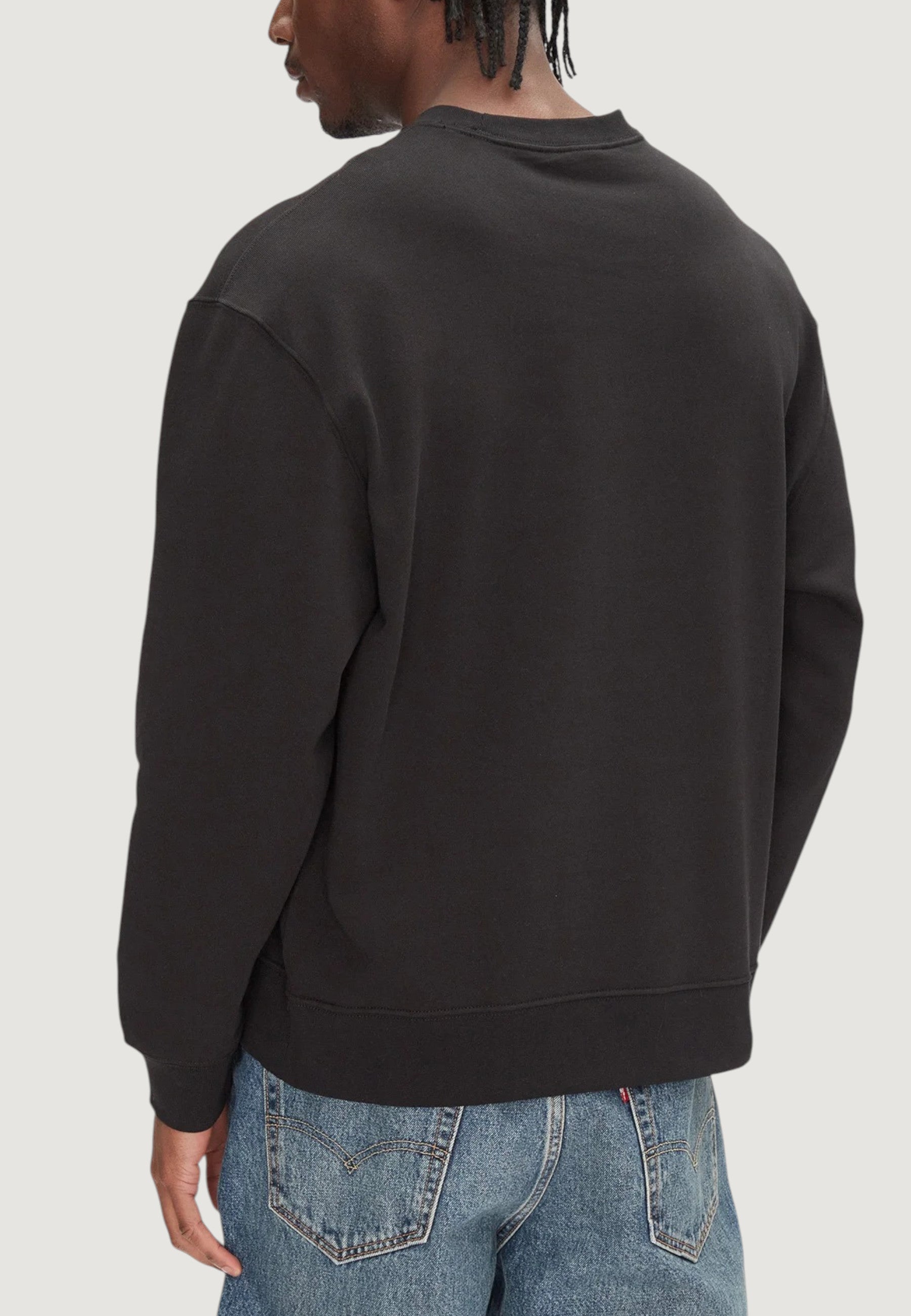 Felpa senza cappuccio Calvin Klein Jeans LS EU BADGE 350TERRY