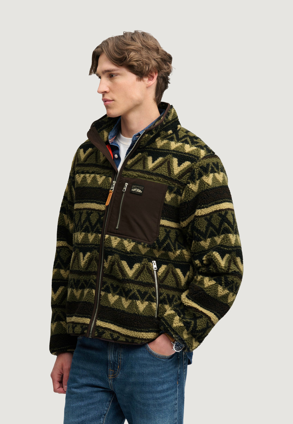 Sweatshirt Superdry Abstract Fleece Zip Through