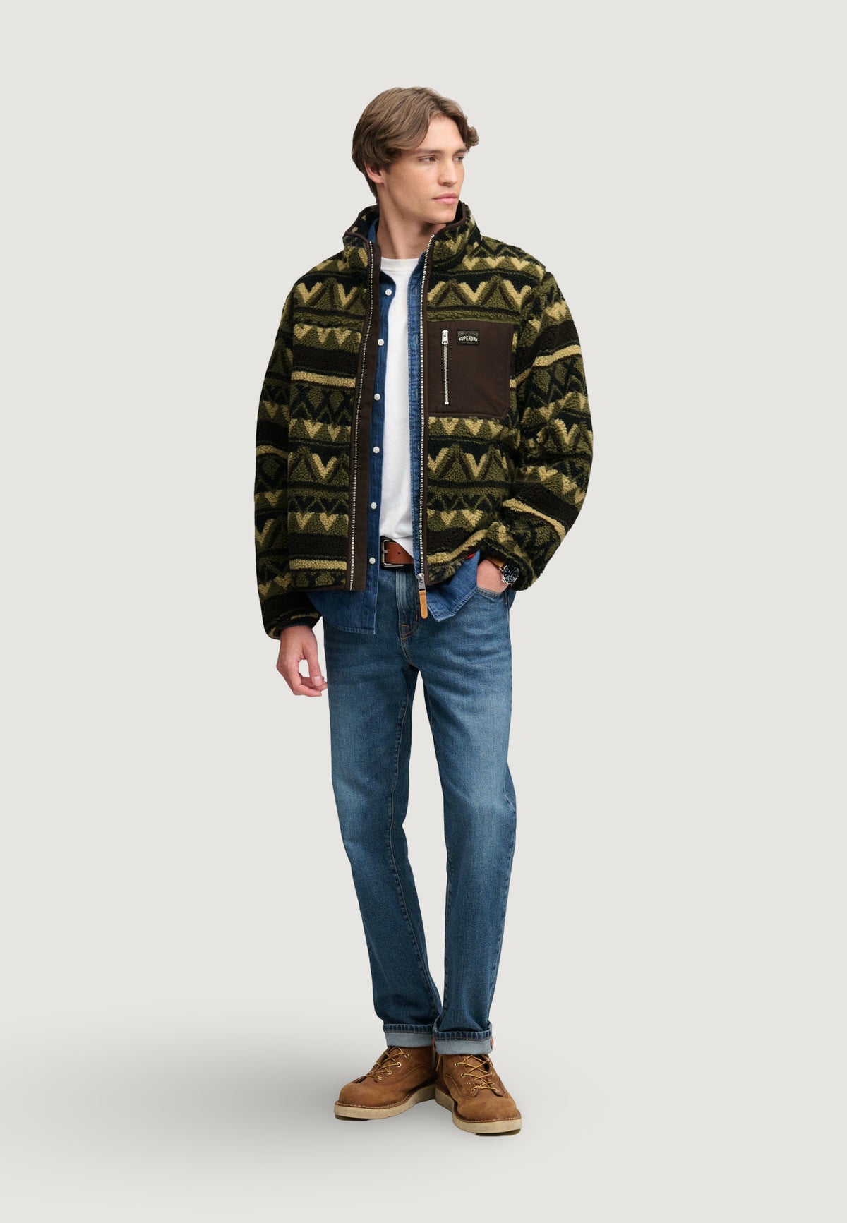 Sweatshirt Superdry Abstract Fleece Zip Through