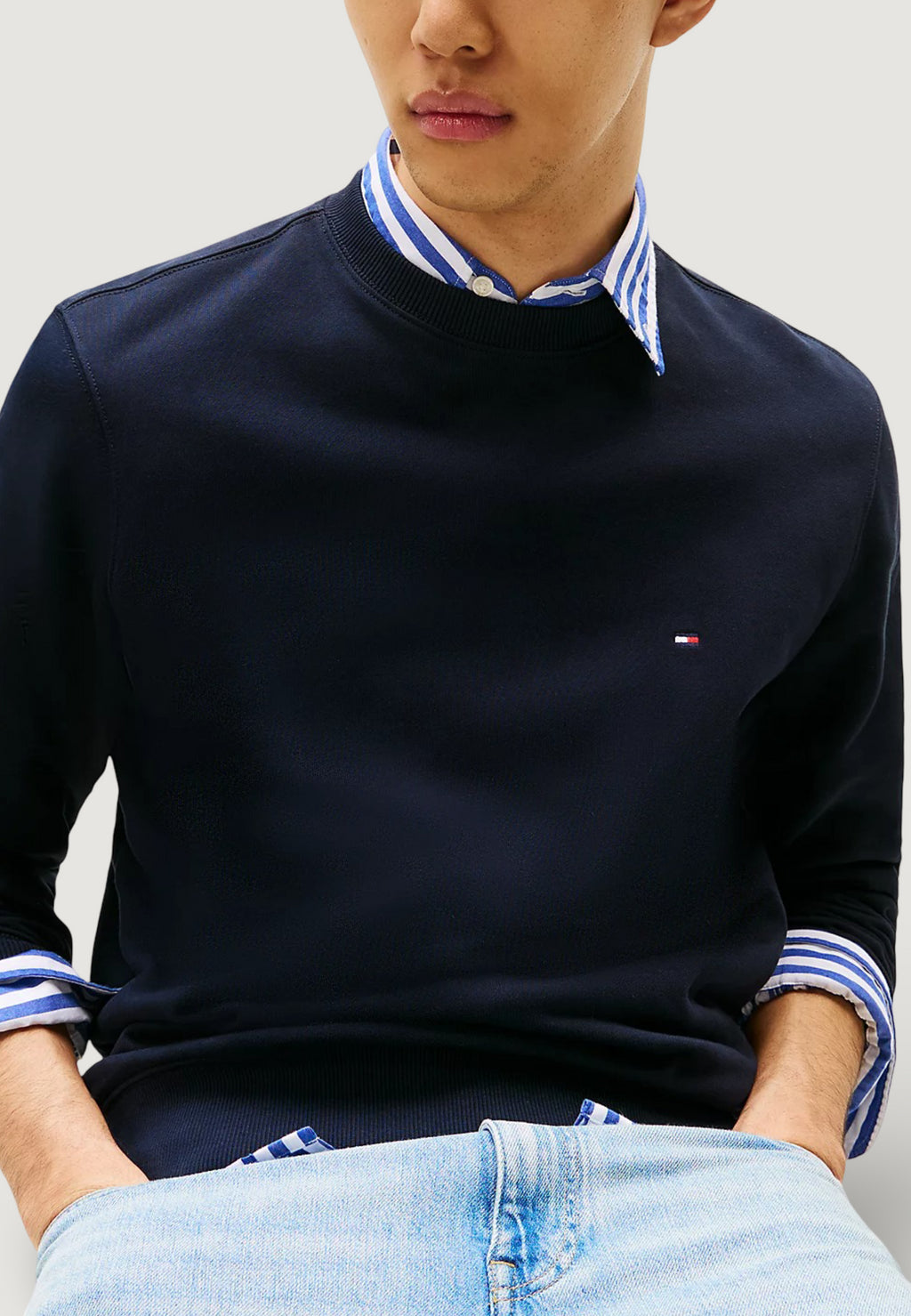 Felpa senza cappuccio Tommy Hilfiger ESSENTIAL TERRY CREW