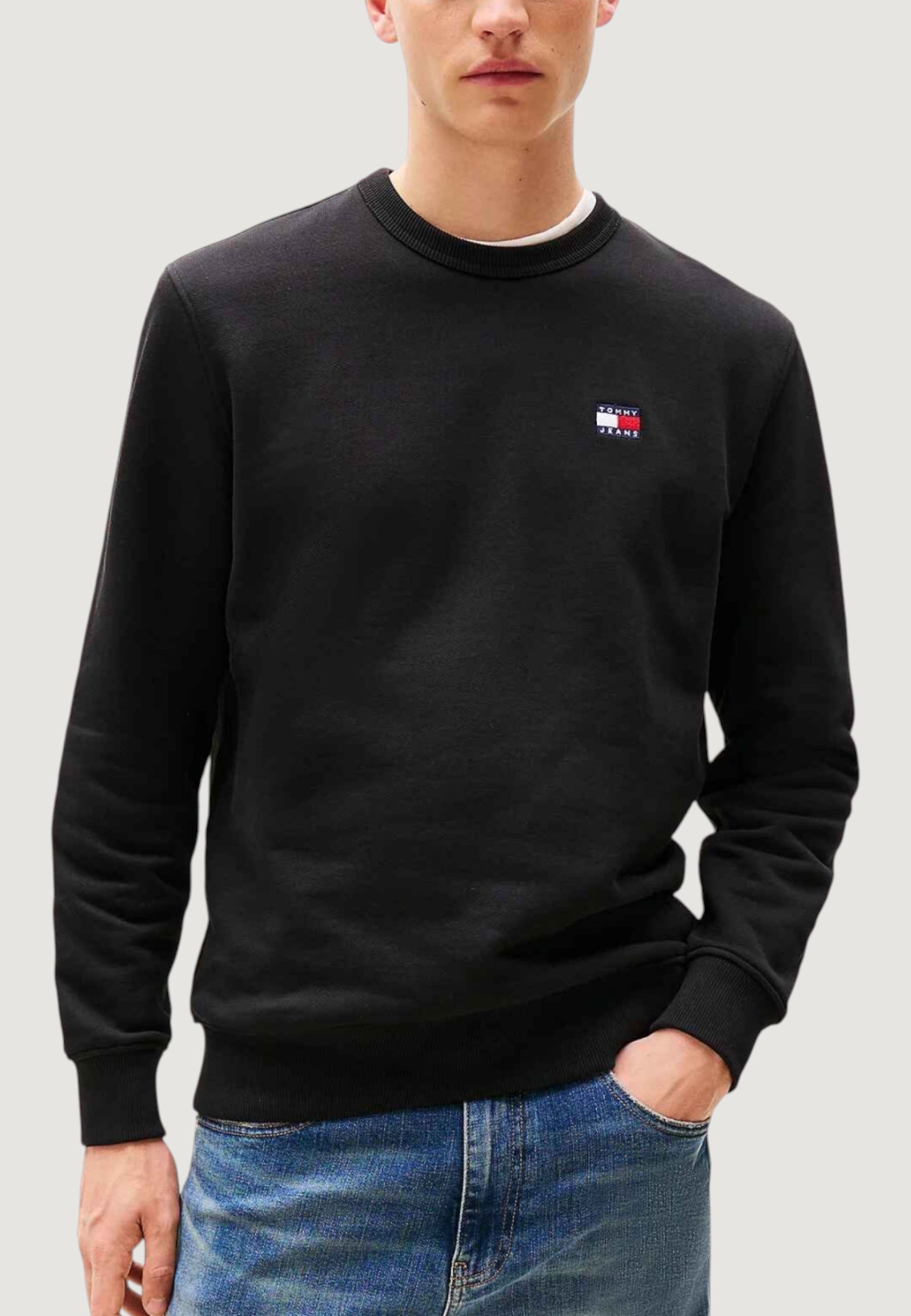 Felpa senza cappuccio Tommy Hilfiger Jeans TJM REG BADGE CREW E