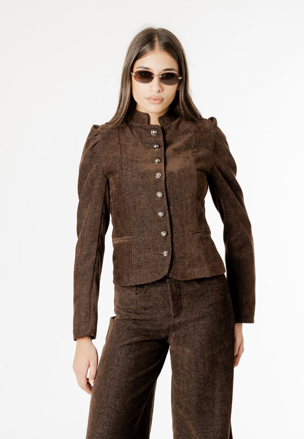 Giacca I am SARA FAUX SUEDE NAPOLEON JACKET
