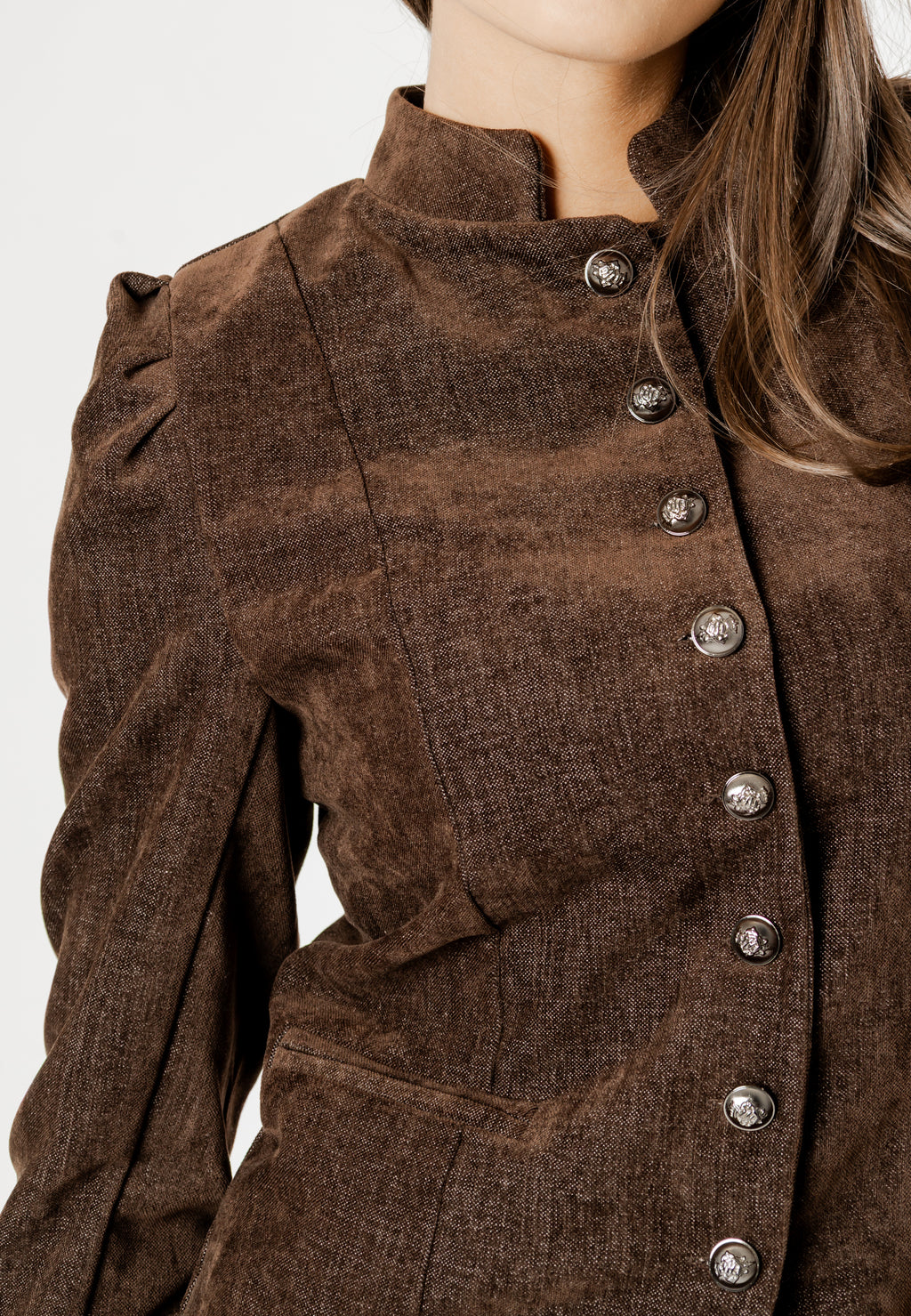 Giacca I am SARA FAUX SUEDE NAPOLEON JACKET