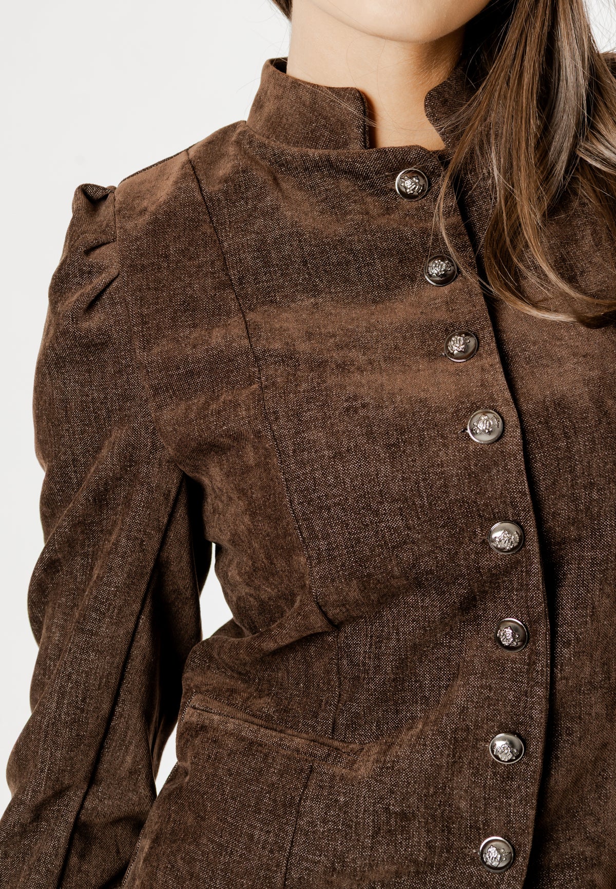 Giacca I am SARA FAUX SUEDE NAPOLEON JACKET