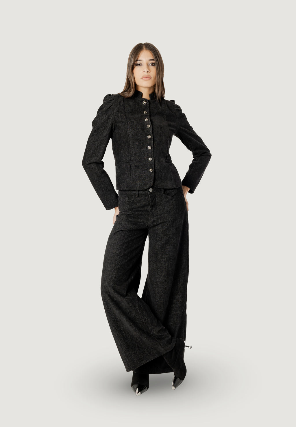 Giacca I am SARA FAUX SUEDE NAPOLEON JACKET