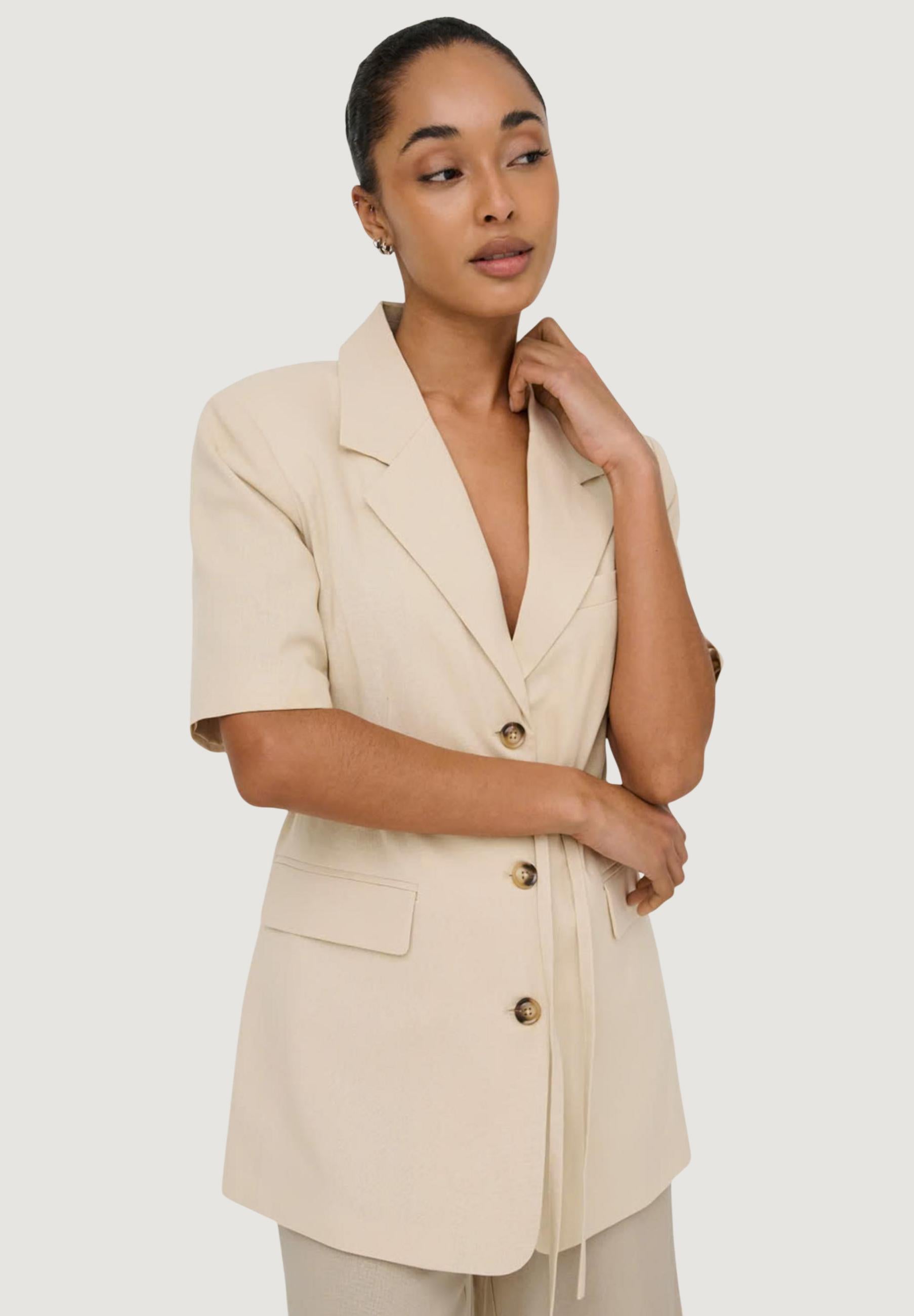 Blazer Jacqueline de Yong Jdynaomi Linen S/S Belt Blazer Tlr