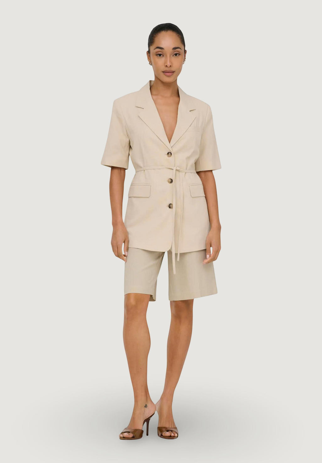 Blazer Jacqueline de Yong Jdynaomi Linen S/S Belt Blazer Tlr