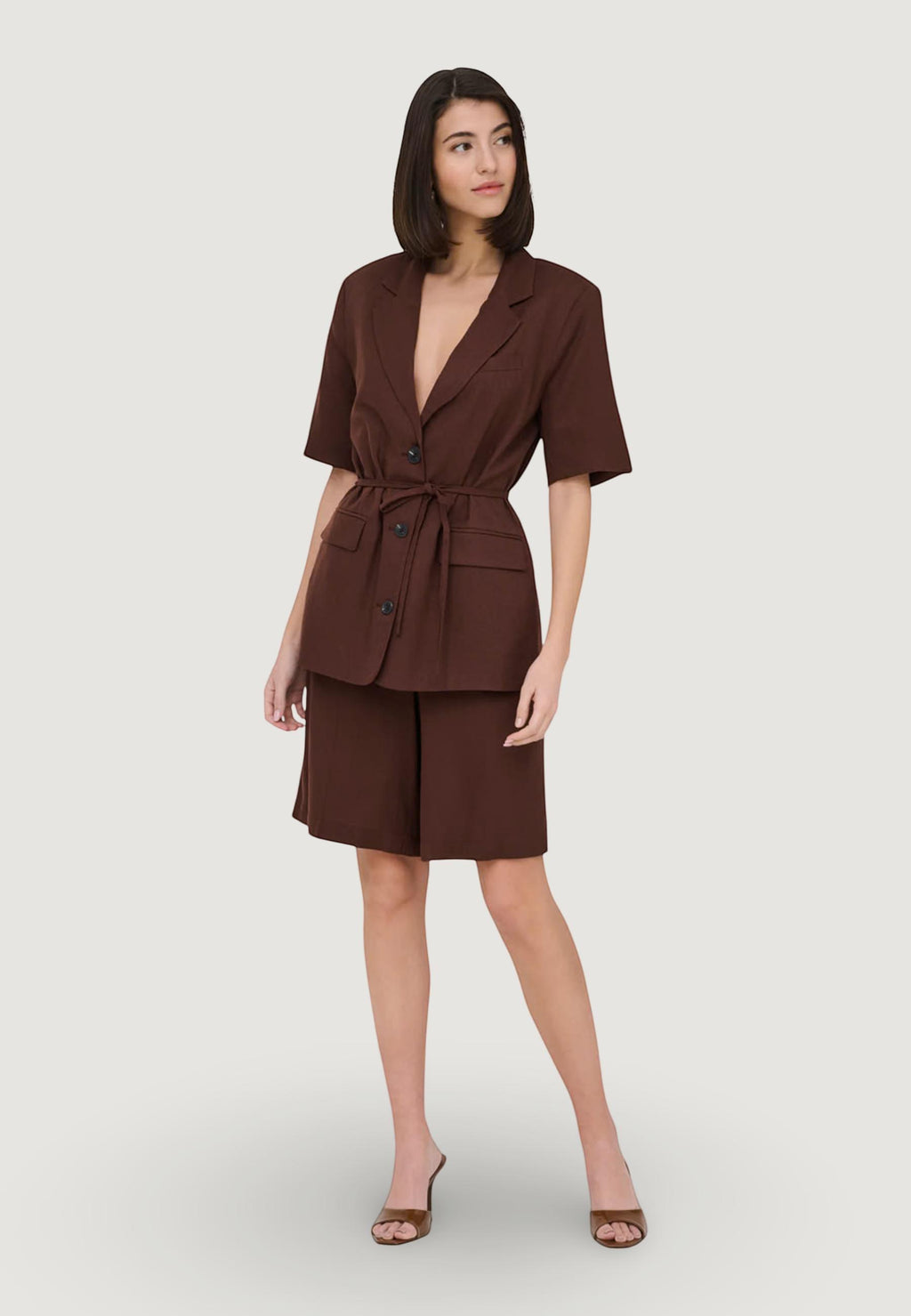 Blazer Jacqueline de Yong Jdynaomi Linen S/S Belt Blazer Tlr