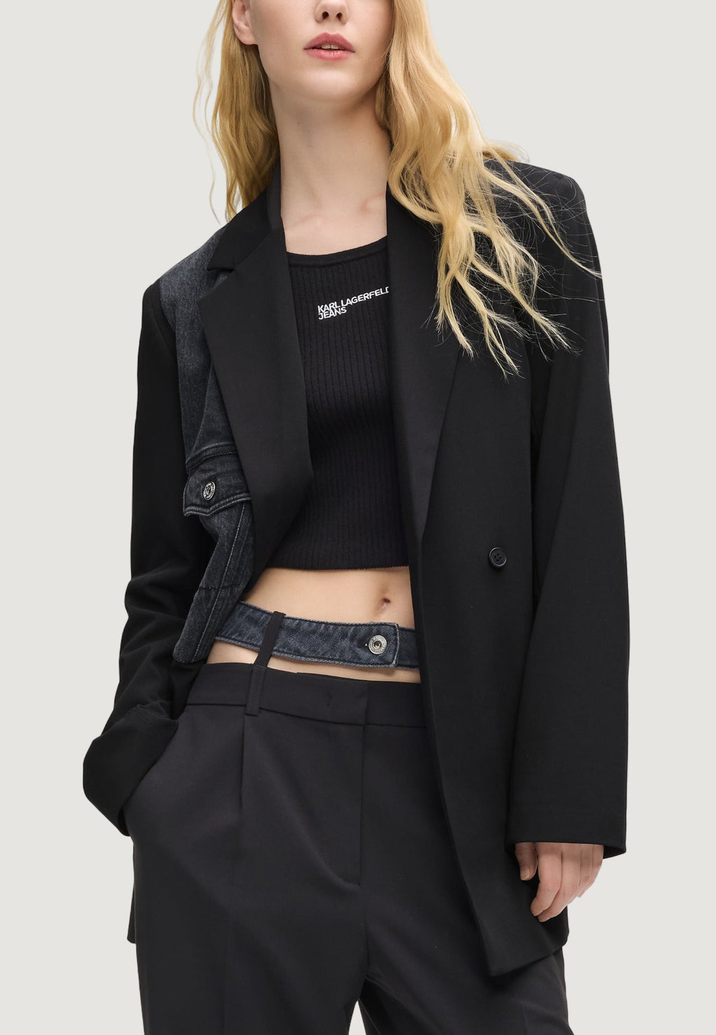 Blazer Karl Lagerfeld Jeans KLJ Mixed Denim Blazer