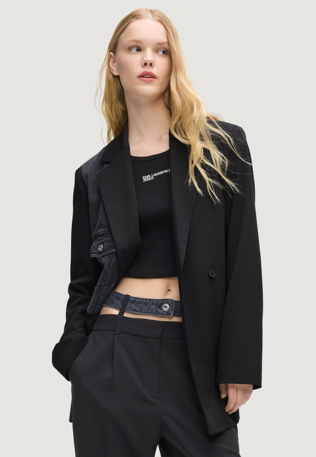 Blazer Karl Lagerfeld Jeans KLJ Mixed Denim Blazer