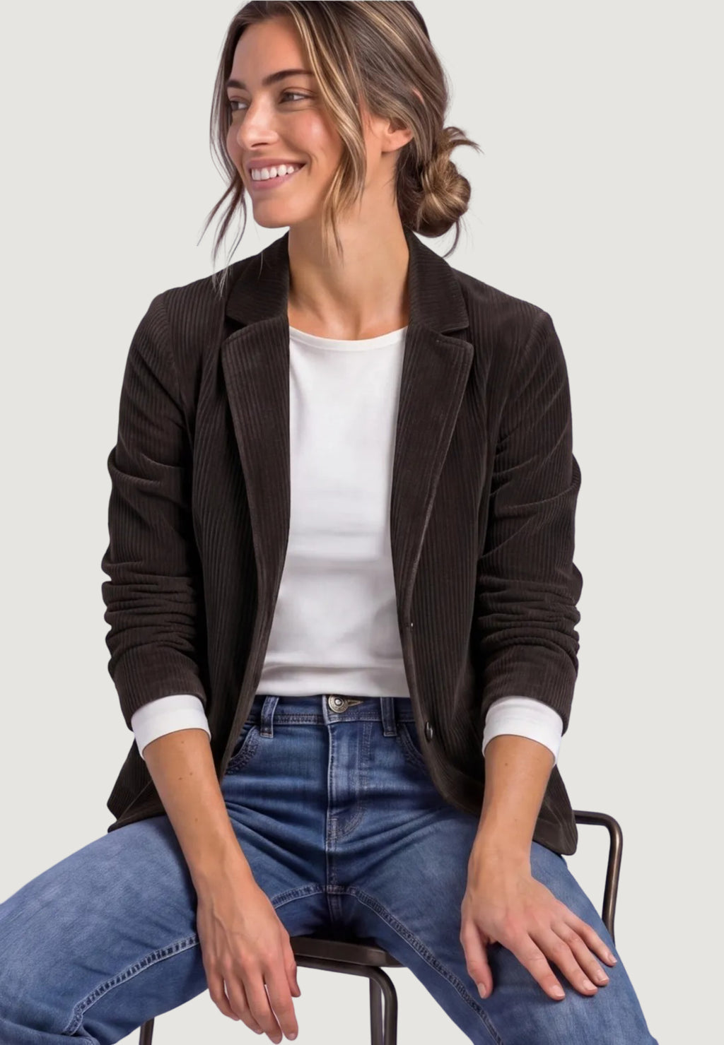 Giacca Street One Short Soft Corduroy Blazer