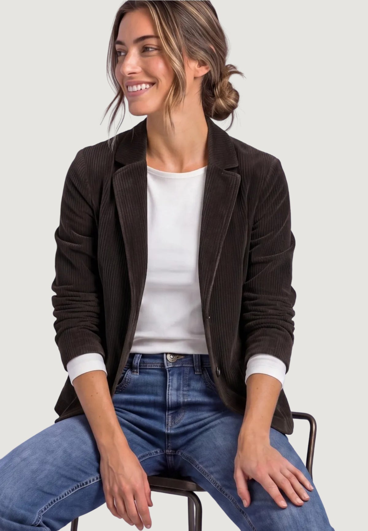 Giacca Street One Short Soft Corduroy Blazer