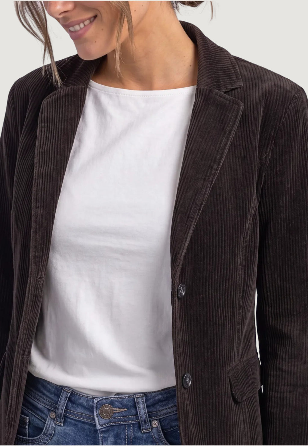 Giacca Street One Short Soft Corduroy Blazer