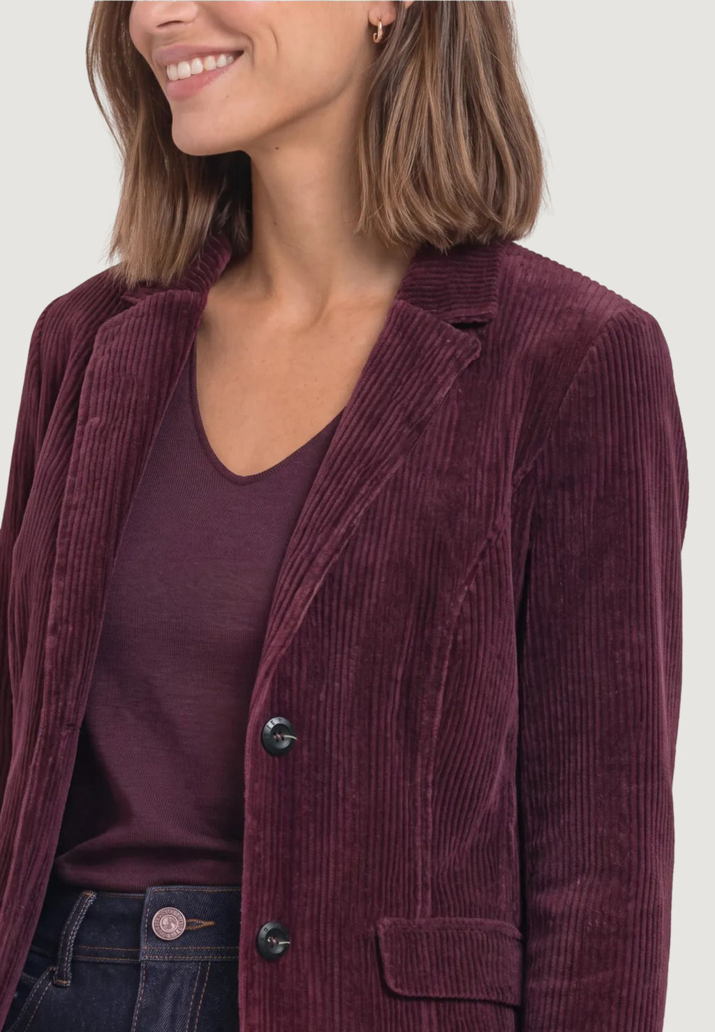 Giacca Street One Short Soft Corduroy Blazer