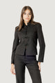 Suit jackets I am ROCKEFELLER PINSTRIPE MANDARIN BLAZER