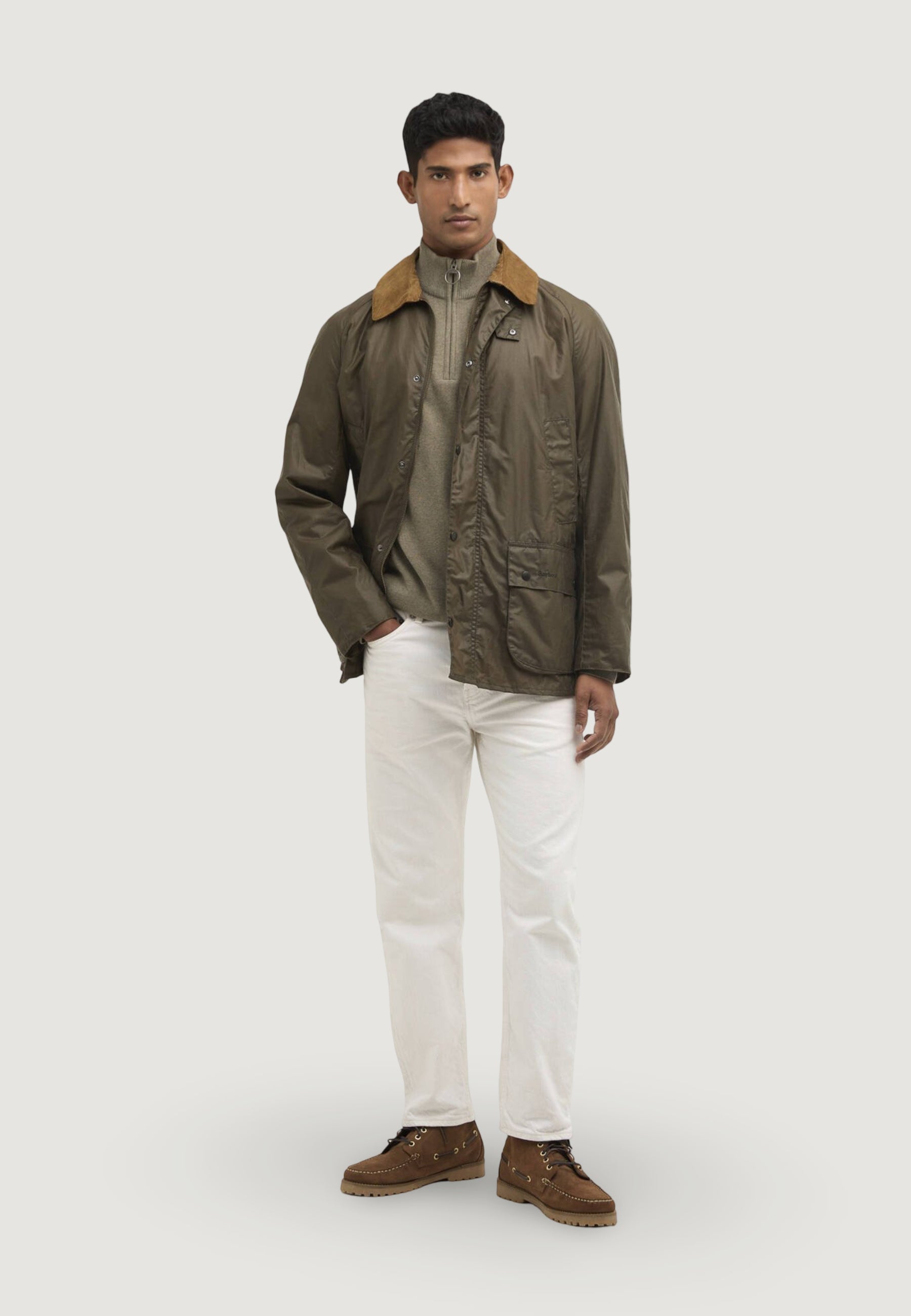 Jacket Barbour LIGHTWEIGHT ASHBY WAX Olive Green – Goccia.Shop